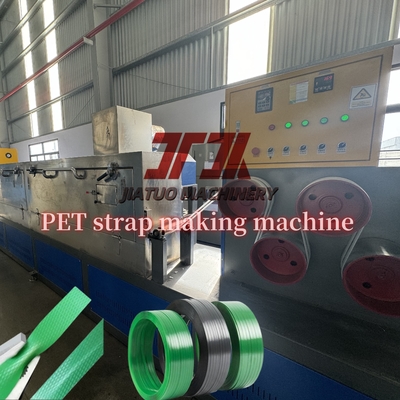 110φ Línea de extrusión de cinta de plástico PET de tornillo único con control PLC y enrollador automático 9-32 mm Fuerza fuerte