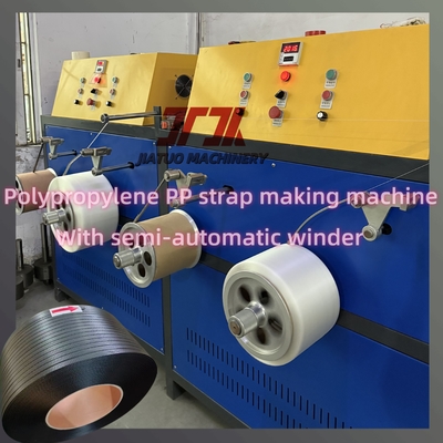 Línea de producción de fleje PP con capacidad de 380 KG/H con control PLC y cambiador sin parada