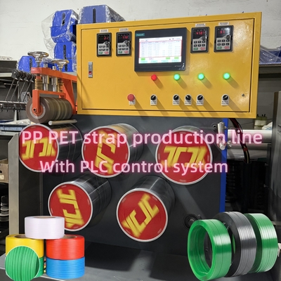 Línea de producción de fleje PET de 9-32 mm con bobinadora automática y área de filtrado grande