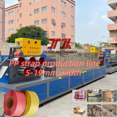 Línea de producción de flejes de PP con velocidad de funcionamiento de 250-300 m/min con control PLC de tornillo simple y doble