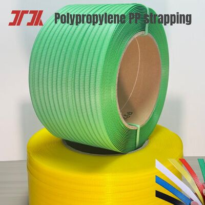 Rollo de fleje de polipropileno PP de 5 mm y 12 mm, cinta de embalaje para embalaje de cartón