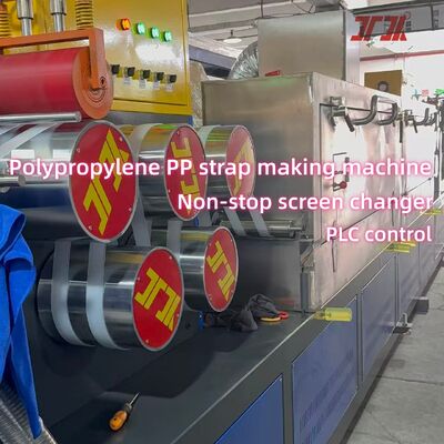 Utiliza material reciclado en la máquina de fabricación de tiras de PP con cambio de pantalla automático
