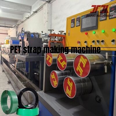 Máquina automática de fabricación de tiras de PET con capacidad de 220-250 kg / h 9-32 mm de ancho de la cinta utilizando material 100% reciclado de botellas de PET