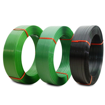 Cinta de embalaje de plástico PET grabada azul negro, 200 mm, núcleo de papel de 406 mm de diámetro