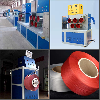 200kg/H PP atan con correa la línea los 3.6*1.2*4M PP Packing Belt Machine de la protuberancia de la banda