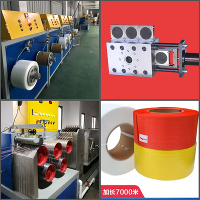 200kg/H PP atan con correa la línea los 3.6*1.2*4M PP Packing Belt Machine de la protuberancia de la banda