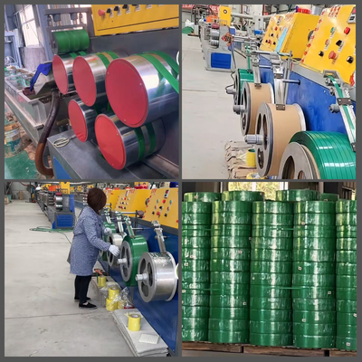 Máquina para fabricar correas de plástico PET con motor Siemens Línea de producción de extrusión de correas PET de 9-32 mm