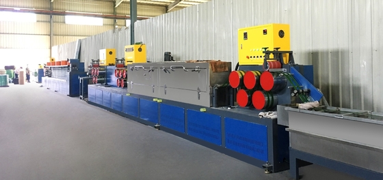 Máquina de fabricación de correas de PET de 45 kW Enrollamiento manual/automático para cinturón de correas de embalaje
