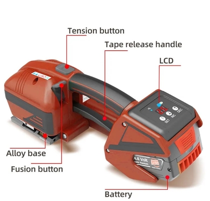 Máquina que ata con correa semiautomática semi automática de la tensión de la máquina 60KG de la caja 350W del cartón que ata con correa para la correa plástica de los PP