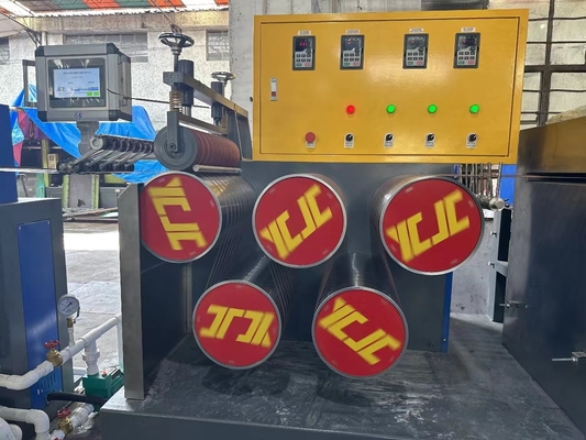 Los PP atan con correa la fabricación la máquina 0.4-1.2m m del grueso para procesar los PP que el control completamente automático PP del PLC congriega la cadena de producción