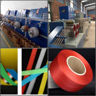 Máquina de fabricación de correas de PP totalmente automática de 100KW Alta eficiencia 120-150KG / H Máquina automática de fabricación de correas de PP