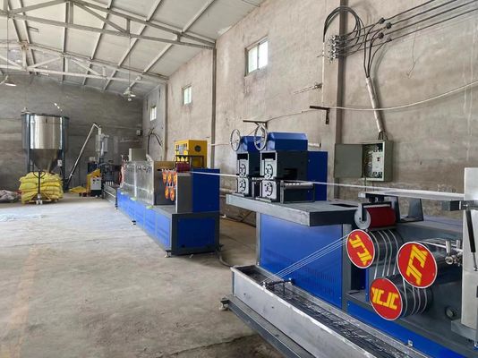 Máquina de producción de correas de polipropileno de control PLC de seis correas Producción 360-380 kg/h