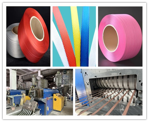 Consumo de energía de 80KW Máquina de fabricación de correa de PP con reductor GUOMAO y girador automático