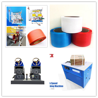 Máquina automática de fabricación de correas de PP para correas de ancho 5-32 mm y grosor 0,5-1,5 mm