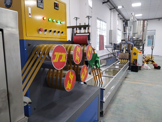 Línea de extrusión de banda de cinta de PP Máquina de fabricación de cinta de plástico con control PLC