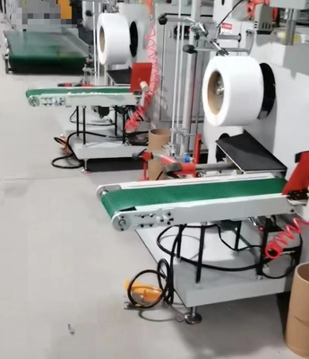 Máquina de remolque de banda de sujeción totalmente automática con control de pantalla táctil, servo remolque, remolque automático