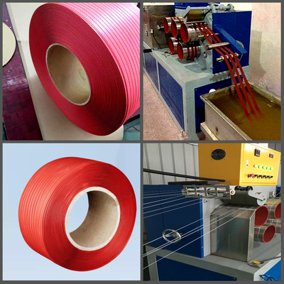 Línea de producción de cinturones de polipropileno de PP, línea de producción de extrusión de cinturones de PP, motor Siemens de 37 kW, baja tasa de fallas