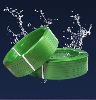 Cinturón de embalaje de plástico PET resistente al frío, cinturón de embalaje de PET súper resistente a la tracción, cinturón de unión verde, modelo: PET-16080