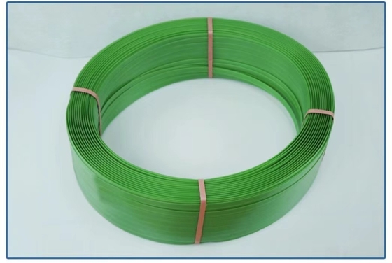 Cinturón de embalaje de plástico PET resistente al frío, cinturón de embalaje de PET súper resistente a la tracción, cinturón de unión verde, modelo: PET-16080