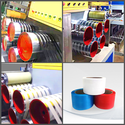 Línea de producción de cinturones de polipropileno de PP, línea de producción de extrusión de cinturones de PP, motor Siemens de 37 kW, baja tasa de fallas
