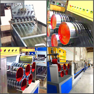 Máquina para fabricar cinta de fleje de PP de 100KW, fuente de alimentación personalizable y control PLC