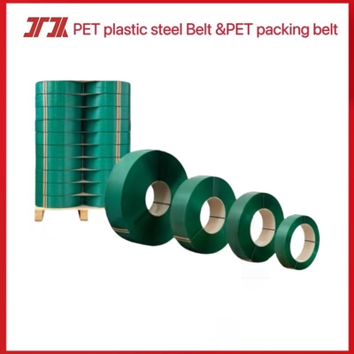 Cinturón de acero de plástico PET, resistencia a la tracción Cinturón de embalaje de PET, resistencia a los rayos UV, unión automática, resistencia a la tracción