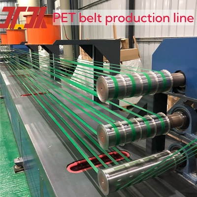Línea de extrusión de tiras de PET con motor principal Siemens de 37 kW y torre de pre-secado de 5000L