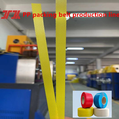 Maquinaria de plástico línea de producción de correas de PP sistema de control PLC Capacidad 200-600KG/H