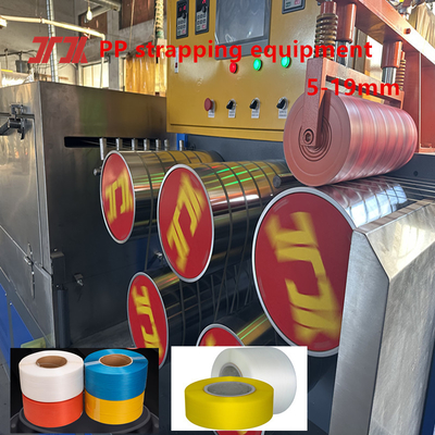 Maquinaria de plástico línea de producción de correas de PP sistema de control PLC Capacidad 200-600KG/H
