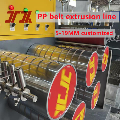 Máquina de extrusión automática de cinta de bobina de PP con sistema de control PLC para toda la línea
