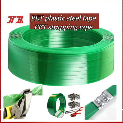 Venta directa de fábrica de cinta de acero de plástico PET PET cinta de acero de plástico PET cinta de embalaje de PET para la correa de productos pesados