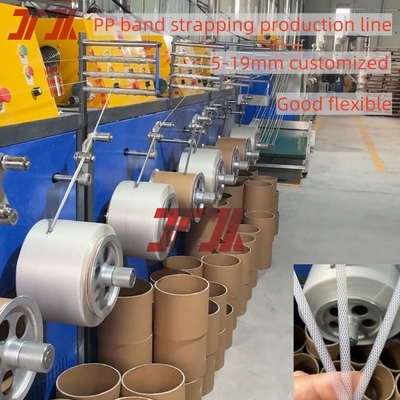 El relleno utiliza granulado PP cinturón de correa de fabricación de la máquina con sistema de control PLC 5-19mm