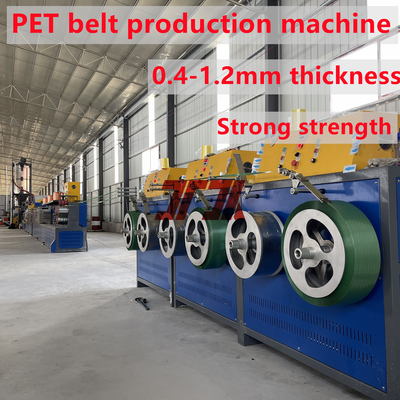 Fabricación de tiras de PET en plástico con doble salida con sistema de control automático PLC