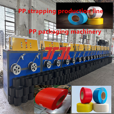 5-19 mm Máquina de fabricación de cinturones de PP personalizada para uso de correas de PP para cartones de carga ligera Madera 50-350 kg Resistencia a la tensión
