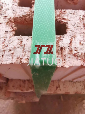 Cinturón de fijación de paletas de poliéster de plástico PET en relieve verde de fuerte tensión para carga de construcción