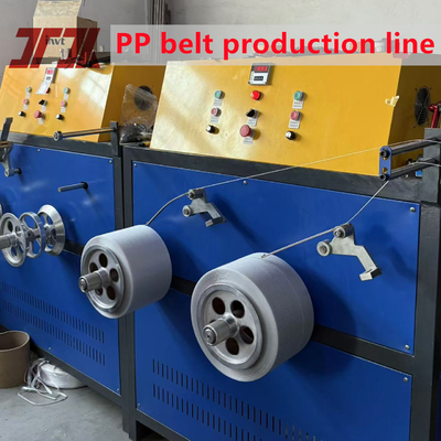 Máquina de fabricación de doble salida de tirantes de PP de doble tornillo único de 125-150 kg/h para tirantes eficientes de productos