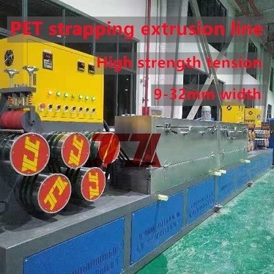 Línea de producción de tiras de PET de 500 kg/h con enrollador automático y resistencia fuerte para el embalaje