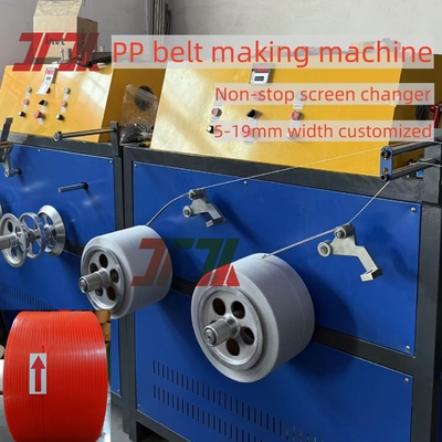 Máquina para hacer extrusores de banda de cinta de PP de 100-120 kg/h con enrollador automático y sistema de control PLC