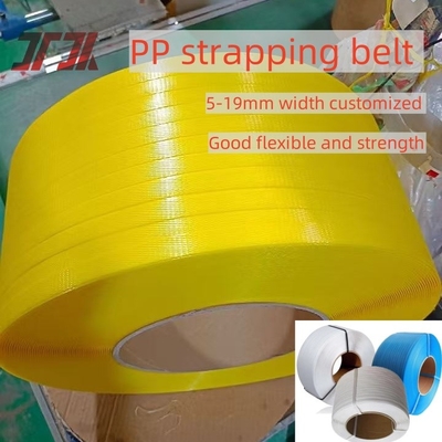 Venta al por mayor Precio de fábrica 5mm Cinturón Polipropileno plástico PP Rollo de cinta de embalaje PP