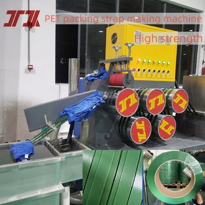 Máquina de fabricación de cinturones de cinta de embalaje de PET para carga pesada con sistema de control PLC y matriz de alta precisión