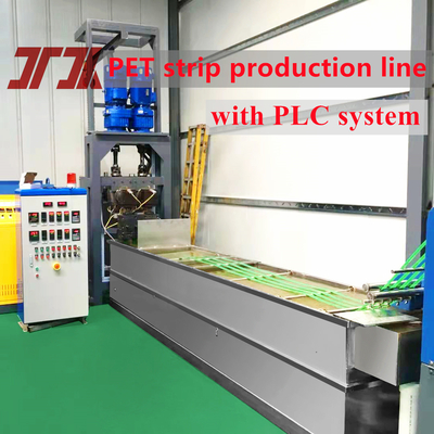 9-32mm de ancho Full Automatic Polyester PET correa línea de producción hacer alta tensión 250-950kg