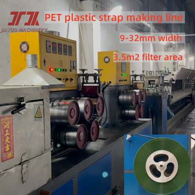 Fabricación de tiras de PET en plástico con doble salida con sistema de control automático PLC