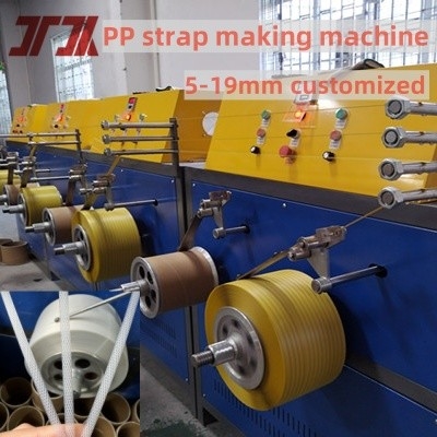260kg/H Capacidad de plástico automático de embalaje de PP cinta de cinta de fabricación haciendo línea de producción con sistema de control PLC