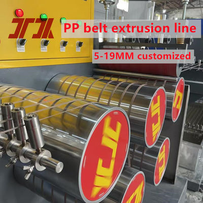 Equipo de producción de flejes de PP con motor de 37KW, máquina de flejes de PP de 5-15 mm para cambiador de pantalla automático