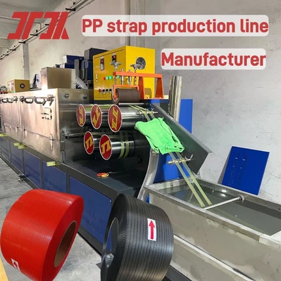 5-19 mm de ancho Máquina de correa de plástico de PP personalizada con correa de PP Utilice máquina automática o manual y sistema de control PLC