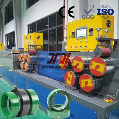 Línea de producción automática de fleje de poliéster PET de 9-32 mm que fabrica fleje PET de alta resistencia con control PLC