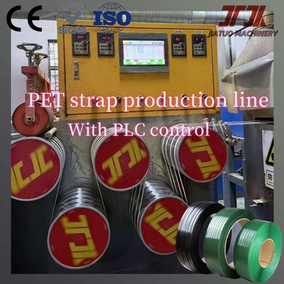 Línea de producción automática de fleje de poliéster PET de 9-32 mm que fabrica fleje PET de alta resistencia con control PLC