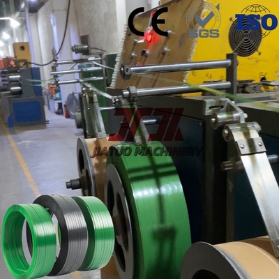 300KW 0,6mm PET correa línea de extrusión de tornillo único con sistema de control PLC 350-950kg