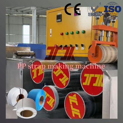Máquina de fabricación de cinturón de embalaje de plástico de polipropileno de 100KW con cambiador de pantalla sin parar