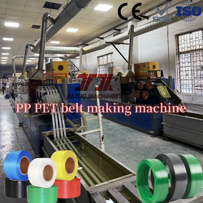 400-450kg/H Capacidad de la cinta de fabricación de PET máquina con bobinador totalmente automático y hacer alta tensión de cinta de PET
